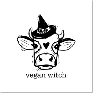 Vegan Witchy Cow Posters and Art